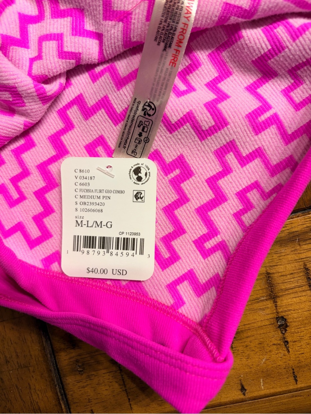 *NWT* Free People FP Movement Women's All Clear Jacquard Cami in Hot Pink, M/L - Picture 9 of 11